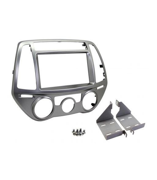 2-DIN Radioramme Til Hyundai I20 m/Manual Aircon Sølv 2012 -2014