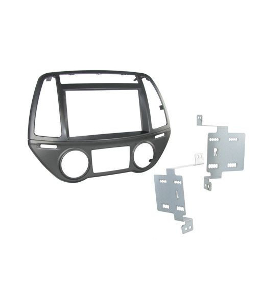 2-DIN Radioramme Til Hyundai I20 m/Auto Aircon Sølv 2012 - 2014