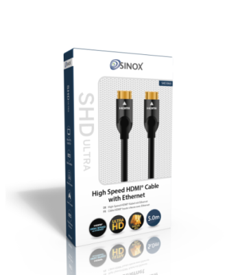 Sinox SHD HDMI_ kabel 4K60Hz+E. 5m. Sort