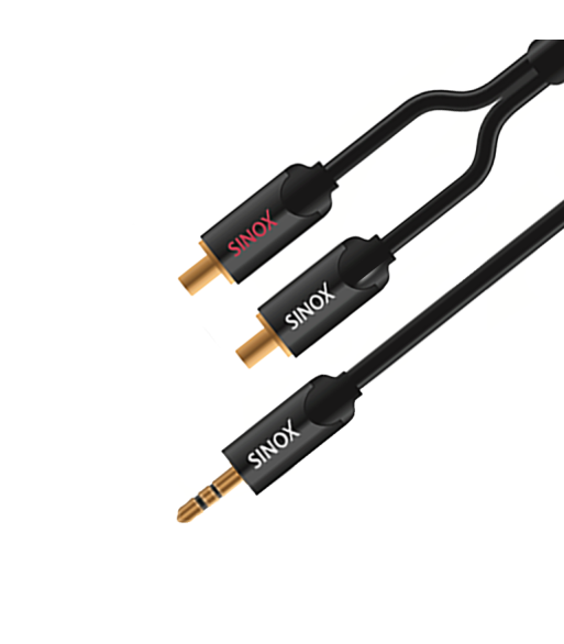 Sinox SHDultra minijack til phono 0,75m - sort