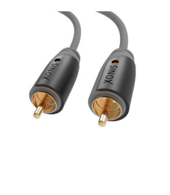 Sinox digitalt coaxial kabel. 2m. Grå/sort