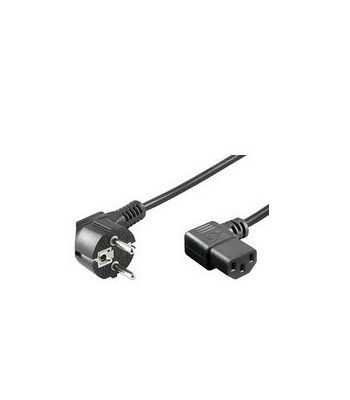 MicroConnect - Strømkabel - IEC 60320 - 1.8 m - 90° stikforbindelse - sort