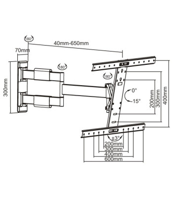 M VESA Flexarm Thin Black - M6184