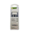 Sinox iMedia 230V dobbelt USB oplader. USB A 2,4A + USB C 3,0A. Hvid