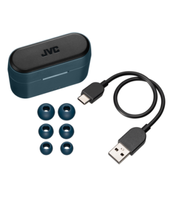 JVC HA-A9T-A-E bluetooth hovedtelefon - BLÅ