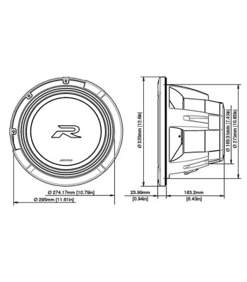ALPINE R2-W12D4 TYPE-R SUBWOOFER 12
