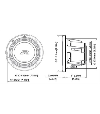 ALPINE R2-W8D4 TYPE-R SUBWOOFER 8
