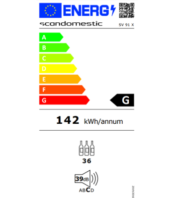 SCANDOMESTIC SV 91 X - FRITSTÅENDE VINKØLESKAB
