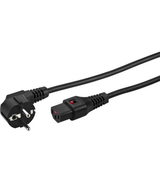 Netledning m/lås 1m sort - AAC-100IEC MONACOR