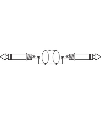 Jackkabel 1m sort - MCC-100/SW Monacor
