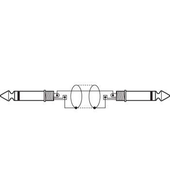 Jackkabel 3m sort - MCC-300/SW Monacor