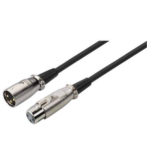 Mikrofonkabel 6m sort - MEC-20/SW Monacor