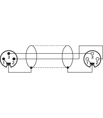 Mikrofonkabel 1m blå - MEC-100/BL Monacor