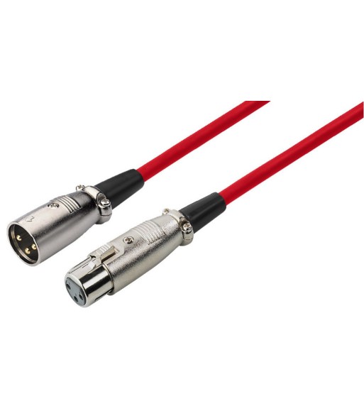 Mikrofonkabel 1m rød - MEC-100/RT Monacor
