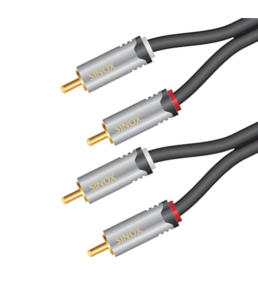 Sinox SHD Phono kabel. 3m. Sort