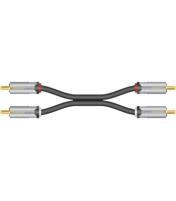 Sinox SHD Phono kabel. 3m. Sort