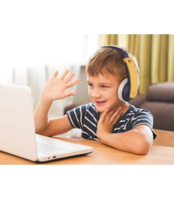 JVC HA-KD10W-Y bluetooth hovedtelefon til børn - GUL/BLÅ