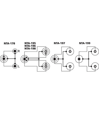Y-adapter phono/jack - NTA-178 MONACOR