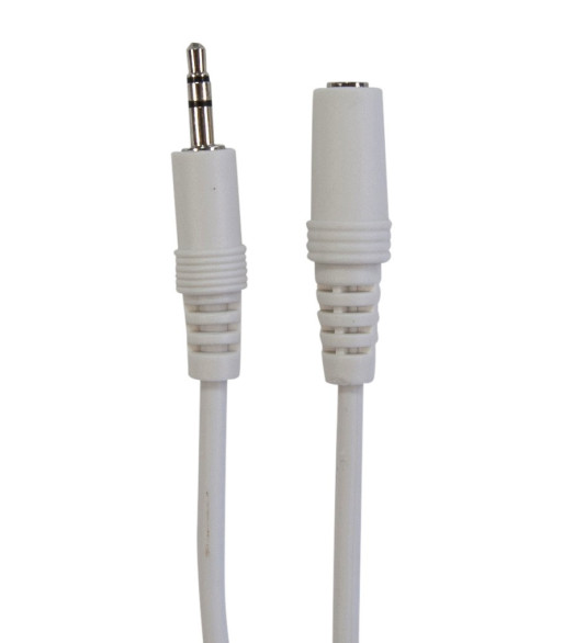 Connectech 3,5mm mini jack forlængerkabel. 3m. Hvid