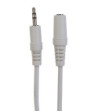 Connectech 3,5mm mini jack forlængerkabel. 3m. Hvid