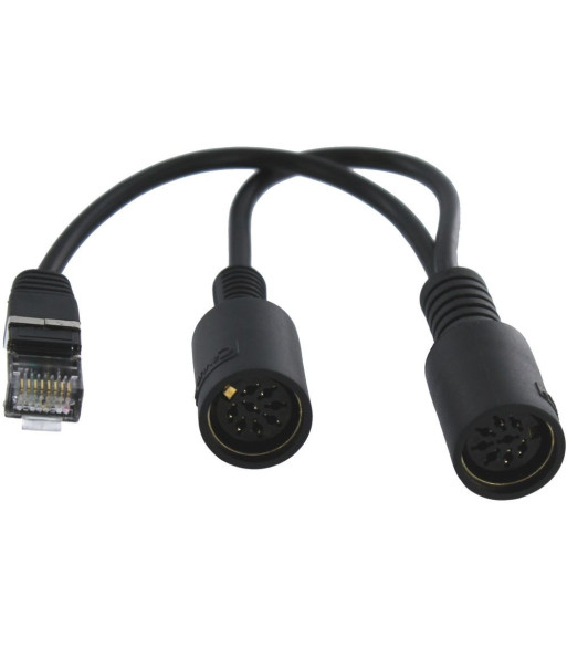 Cavus adapter kabel 8-pin / RJ45. 0,15m. Sort