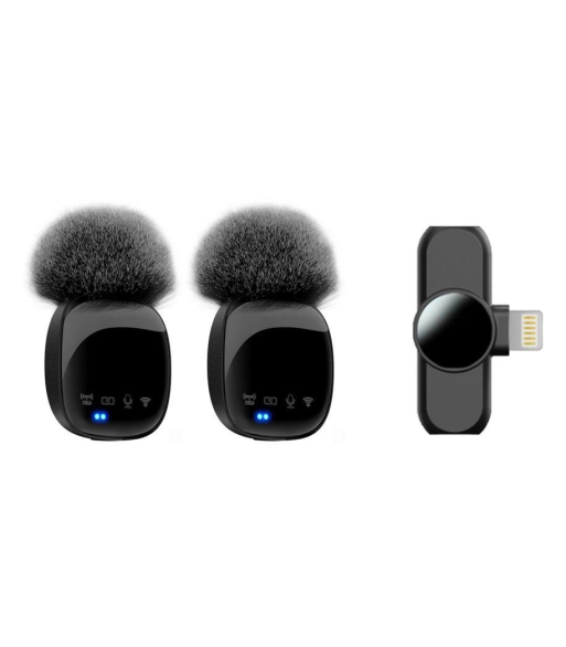 Lippa Dual Wireless Wind Protected Microphone With Lightning Connector