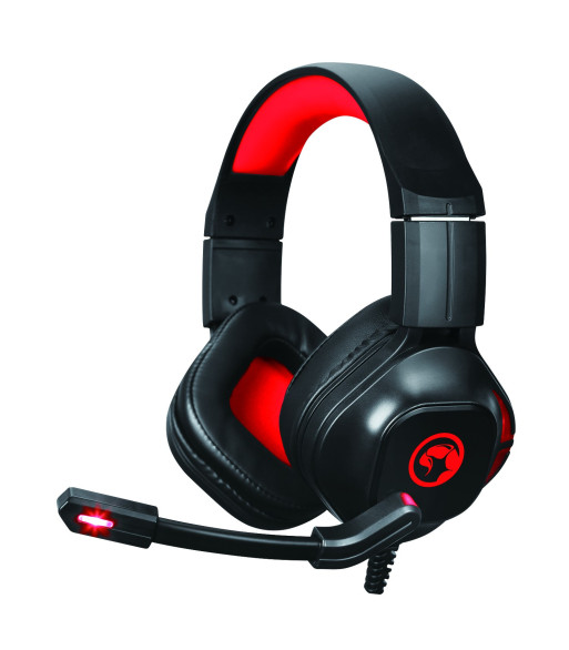 Marvo gaming headset m/mic. Sort/rød