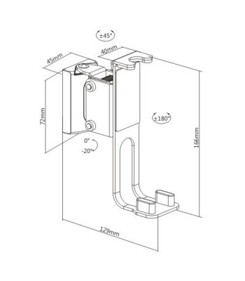 Sinox One SONOS® One, One SL, Play:1 højttalerbeslag. Sort