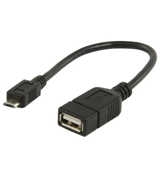 Sinox One USB Micro OTG adapter. 0,1m. Sort