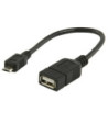 Sinox One USB Micro OTG adapter. 0,1m. Sort