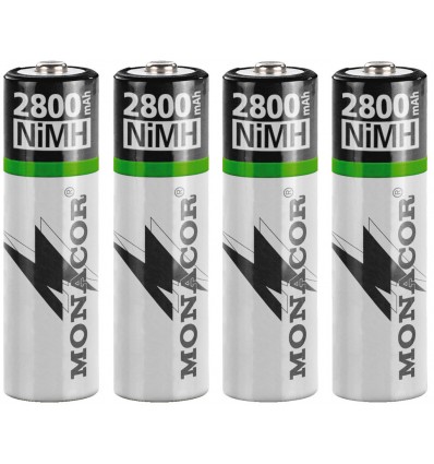 Batteripakke NiMH AA - NIMH-2800/4 MONACOR