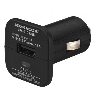 USB DC/DC cigartænderstik - CPA-2105USB MONACOR
