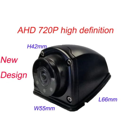 CCD side/bakkamera m/ sort hus - justerbart og natbelysning