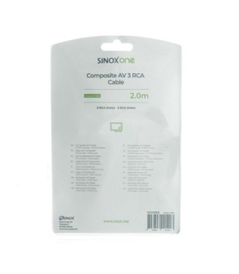 Sinox One Composite kabel. 2m. Sort