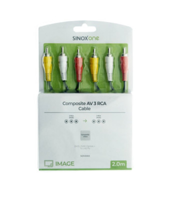 Sinox One Composite kabel. 2m. Sort