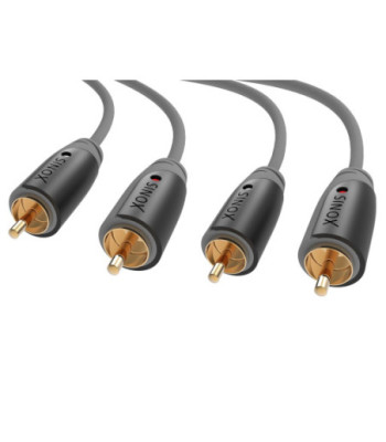 Sinox Phono kabel. 10m. Grå/sort