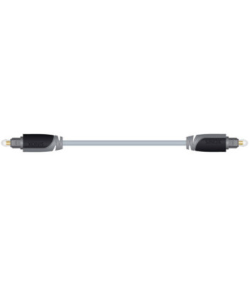 Sinox optisk kabel. 10m. Grå/sort