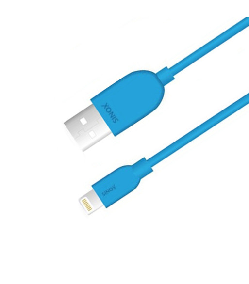 Sinox iMedia Lightning kabel m/original Apple chip. 2m. Blå