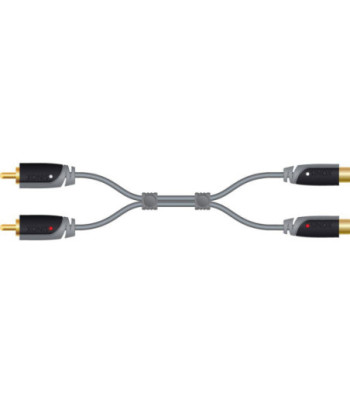 Sinox Phono forlængerkabel. 5m. Grå/sort