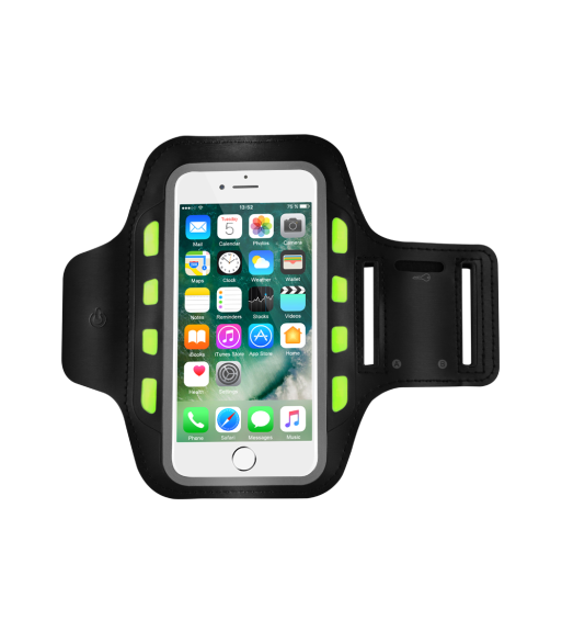 Sinox løbearmbånd med LED lys til smartphone. Sort