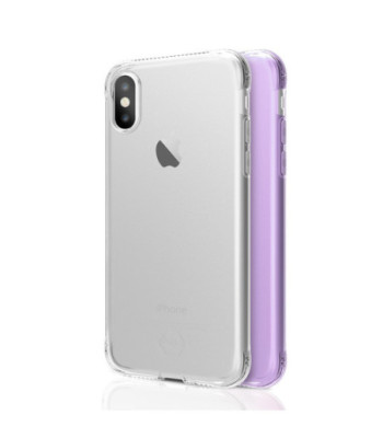 ITSKINS NANO DUO cover til iPhone XS / X®. Lys lilla og gennemsigtig