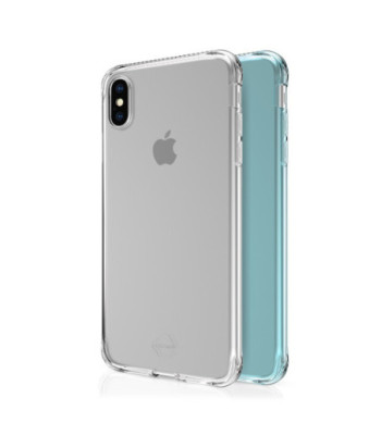 ITSKINS NANO DUO cover til iPhone XS Max®. Lys blå og gennemsigtig