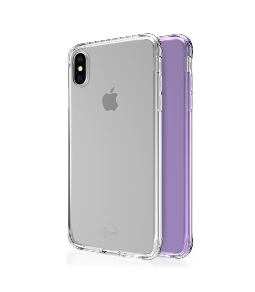 ITSKINS NANO DUO cover til iPhone XS Max®. Lys lilla og gennemsigtig