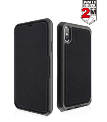 ITSKINS HYBRID FOLIO cover til iPhone XS Max®. Sort med genanvendt læder