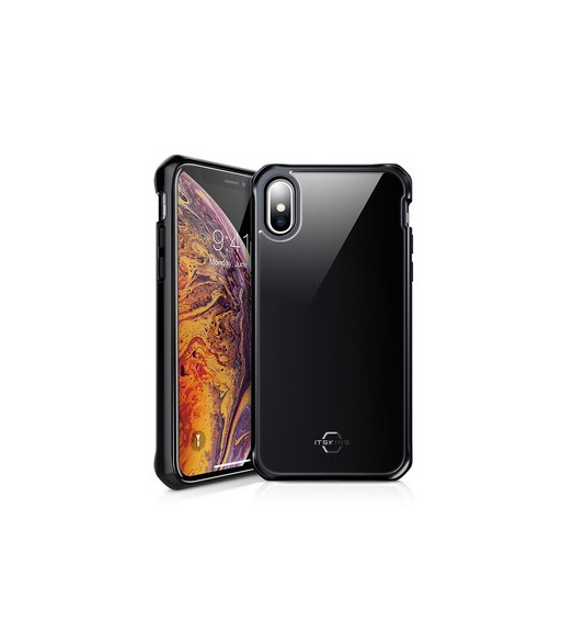 ITSKINS HYBRID GLASS cover til iPhone XS Max®. Sort