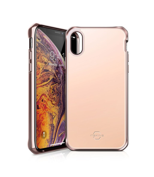 ITSKINS HYBRID GLASS cover til iPhone XS Max®. Rosa