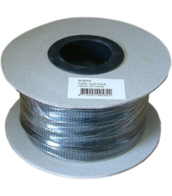 Cavus Cable Sleeve 15mm. 25m. Sort