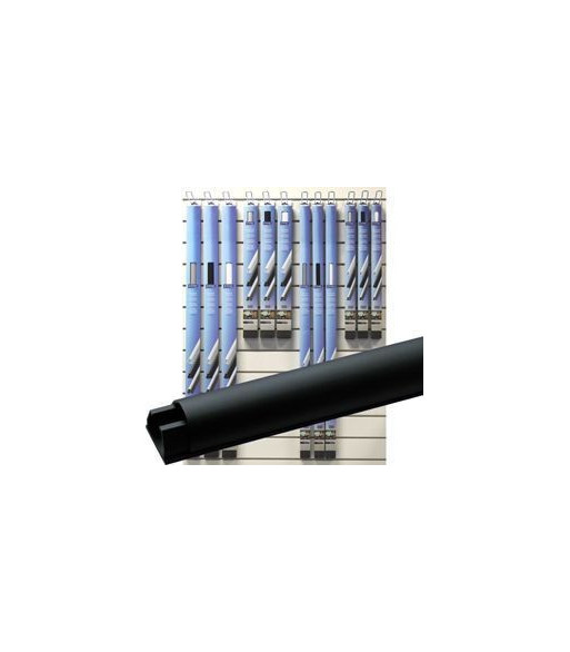 Cavus kabelskinne aluminium. Sort