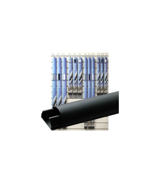 Cavus kabelskinne aluminium. Sort