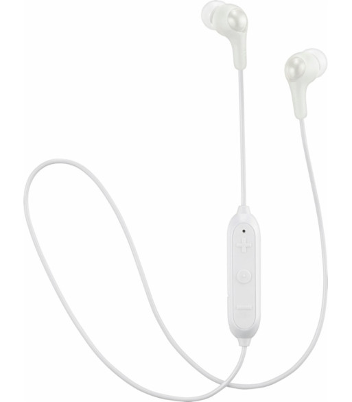 JVC trådløse in-ear høretelefoner med fjernbetjening og mikrofon. Hvid